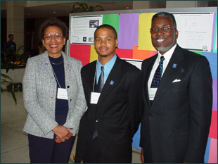 Dr. Mahoney and Dr. Burnim with student researcher Linwood Creekmore
