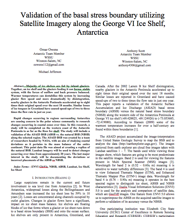 Validation of the basal stress boundary utilizing Satellite Imagery along the George VI Ice Shelf, Antarctica 